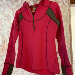 Hot pink and grey women’s athletic pullover